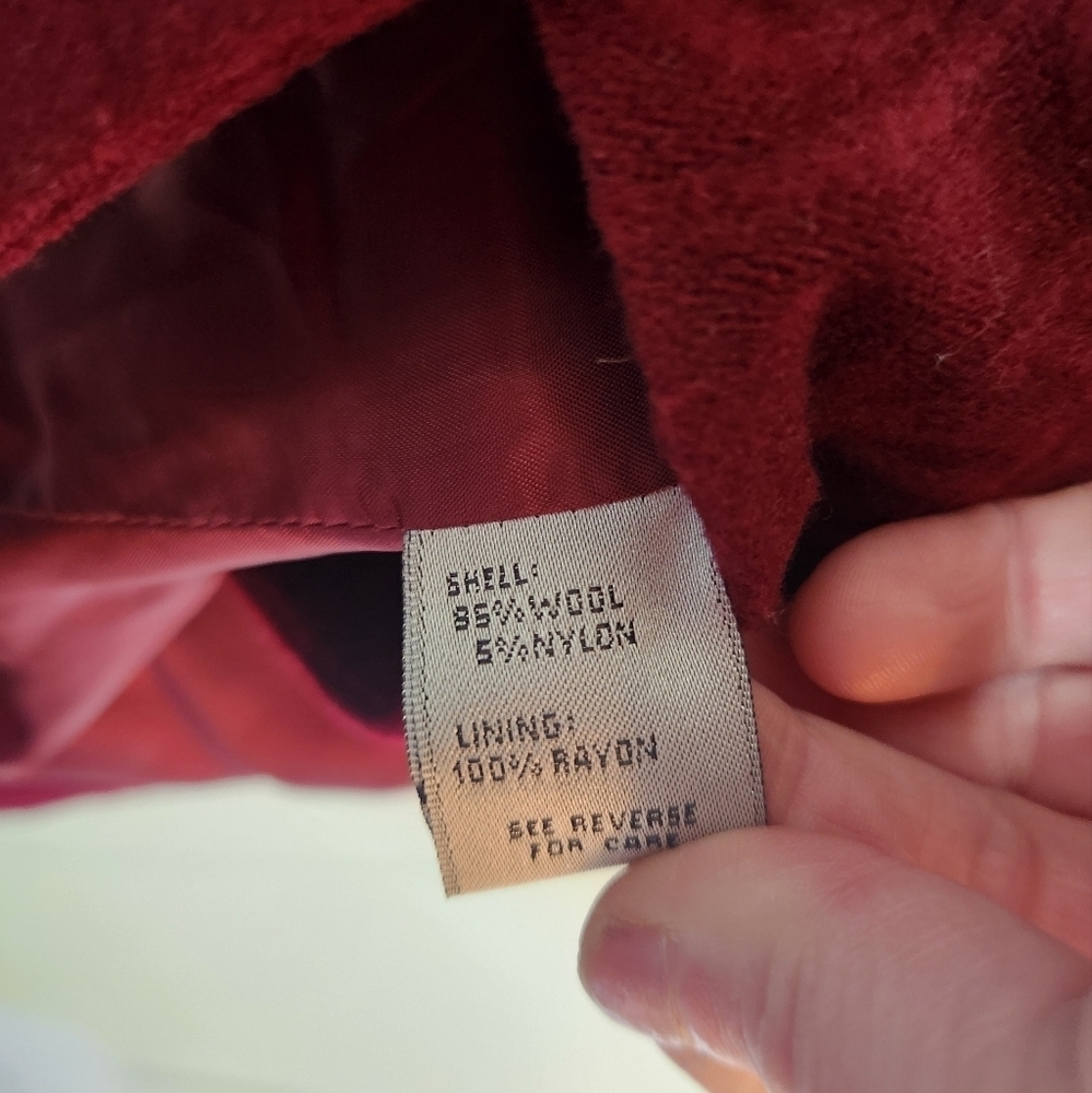 Talbots Collection Deep Red Textured Blazer Size … - image 6